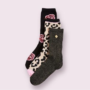 NWT Kate Spade 3PCK Trouser Socks